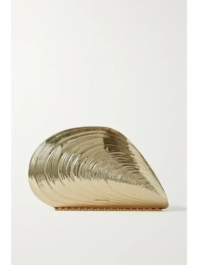 Bridget Gold-tone Clutch