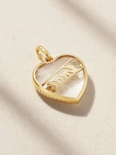 Foundrae Amate 18-karat Gold, Quartz And Diamond Pendant | Thumbnail 3