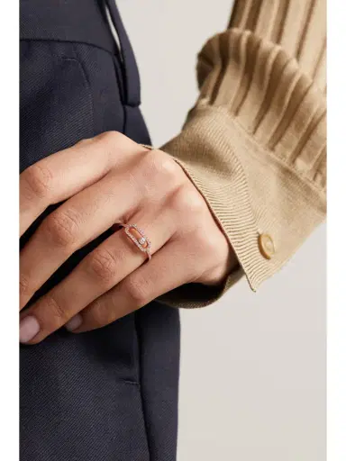 Messika Big Move Uno 18-karat Rose Gold Diamond Ring | Thumbnail 2