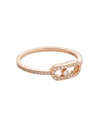 Messika Move Uno 18-karat Rose Gold Diamond Ring | Thumbnail 1 Messika Move Uno 18-karat Rose Gold Diamond Ring | Thumbnail 1