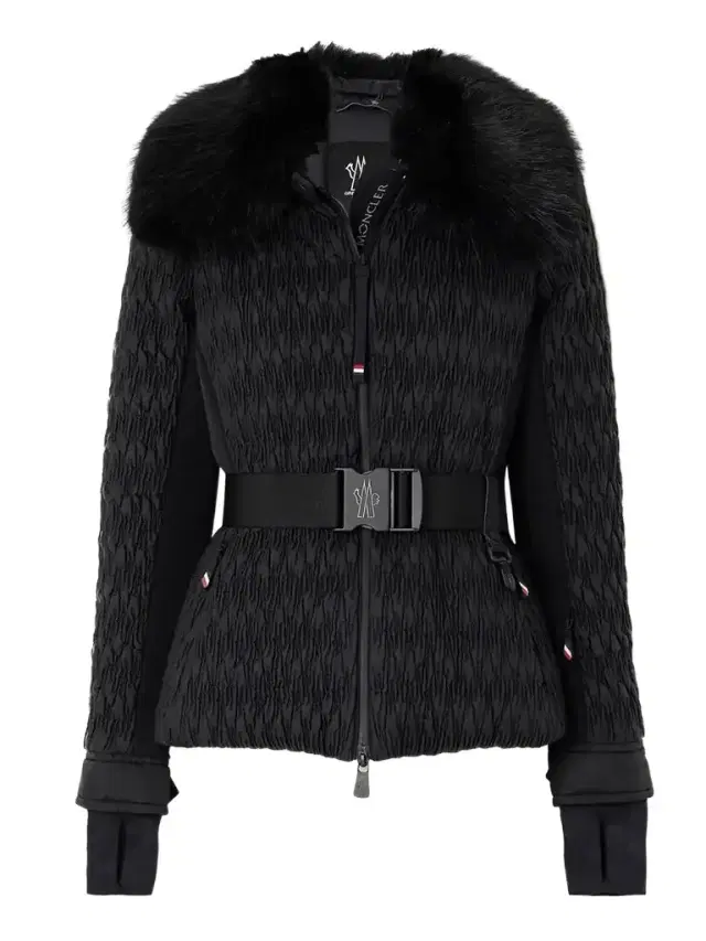 Moncler Grenoble Plantrey Hooded Belted Faux Fur-trimmed Quilted Shell Down Jacket