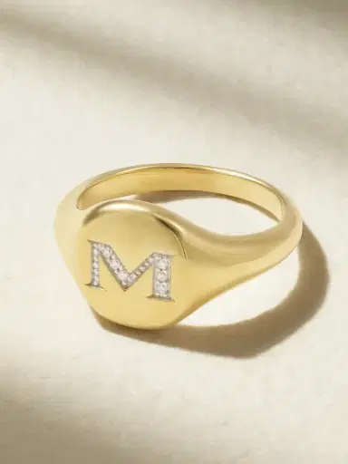 David Yurman Initial 18-karat Gold Diamond Pinky Ring | Thumbnail 6 David Yurman Initial 18-karat Gold Diamond Pinky Ring | Thumbnail 6