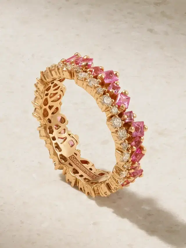 Eternity 18-karat Rose Gold, Sapphire And Diamond Ring