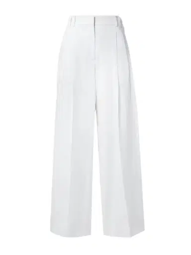 Another Tomorrow + Net Sustain Pleated Linen Wide-leg Pants | Thumbnail 1
