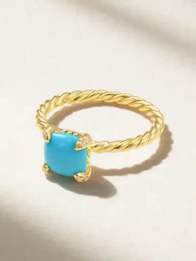 David Yurman Châtelaine®18-karat Gold, Turquoise And Diamond Ring | Thumbnail 1