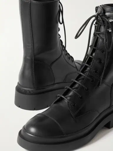 Jimmy Choo Nari Embellished Leather Combat Boots | Thumbnail 4