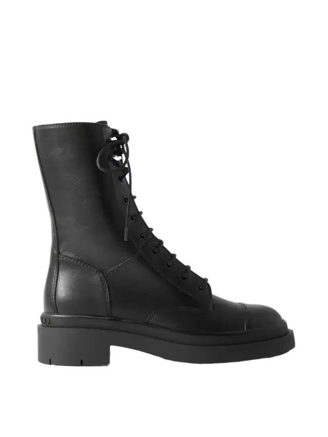 Nari Embellished Leather Combat Boots