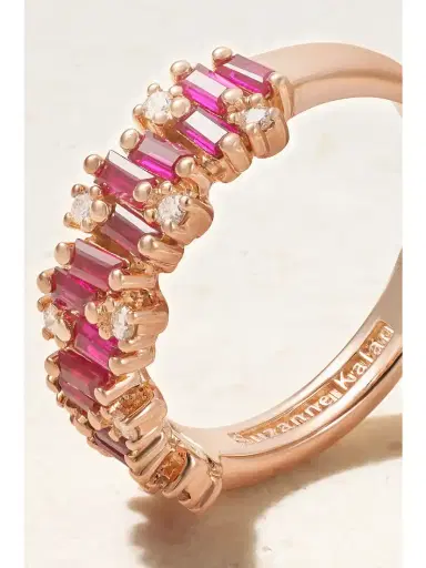 Suzanne Kalan 18-karat Rose Gold, Ruby And Diamond Ring | Thumbnail 4 Suzanne Kalan 18-karat Rose Gold, Ruby And Diamond Ring | Thumbnail 4