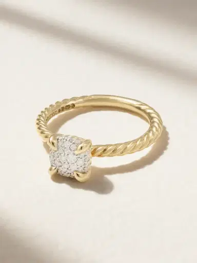 David Yurman Chatelaine 18-karat Gold Diamond Ring | Thumbnail 1 David Yurman Chatelaine 18-karat Gold Diamond Ring | Thumbnail 1