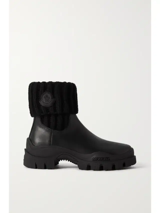 Larue Ribbed-knit And Leather Ankle Boots