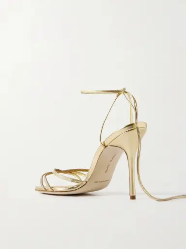 Manolo Blahnik Leva 105 Metallic Leather Sandals | Thumbnail 3 Manolo Blahnik Leva 105 Metallic Leather Sandals | Thumbnail 3