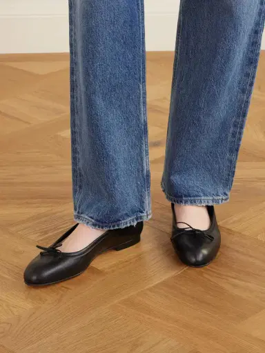 Manolo Blahnik Veralli Bow-detailed Leather Ballet Flats | Thumbnail 2