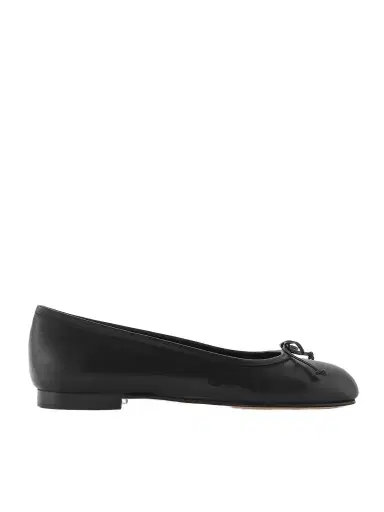 Manolo Blahnik Veralli Bow-detailed Leather Ballet Flats | Thumbnail 1