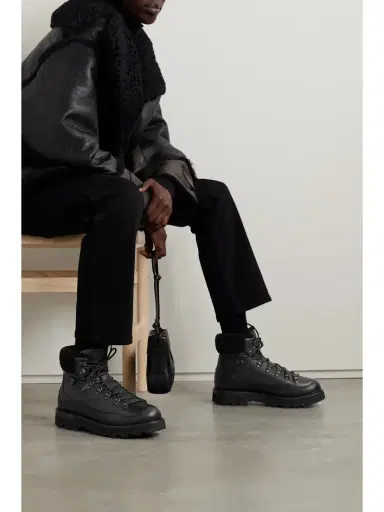 Moncler Peka Trek Faux Fur-trimmed Textured-leather Ankle Boots | Thumbnail 2 Moncler Peka Trek Faux Fur-trimmed Textured-leather Ankle Boots | Thumbnail 2