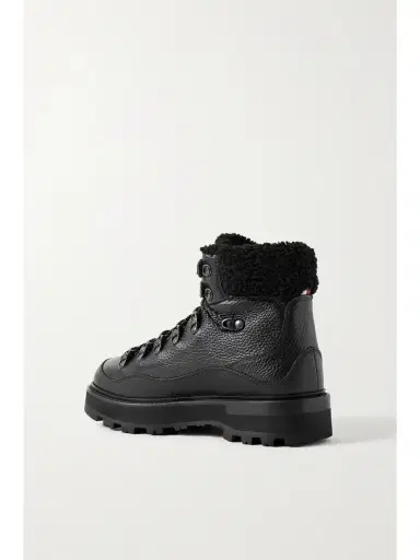 Moncler Peka Trek Faux Fur-trimmed Textured-leather Ankle Boots | Thumbnail 3 Moncler Peka Trek Faux Fur-trimmed Textured-leather Ankle Boots | Thumbnail 3