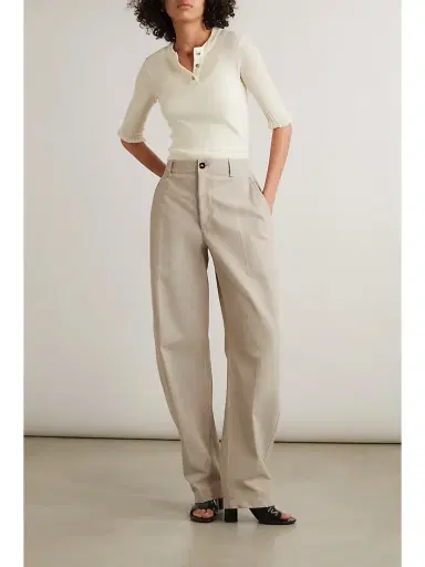 Bottega Veneta Ribbed Cotton-blend Top | Thumbnail 2 Bottega Veneta Ribbed Cotton-blend Top | Thumbnail 2