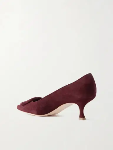 Manolo Blahnik Maysale 50 Buckled Suede Pumps | Thumbnail 3 Manolo Blahnik Maysale 50 Buckled Suede Pumps | Thumbnail 3
