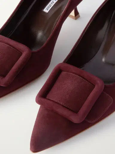 Manolo Blahnik Maysale 50 Buckled Suede Pumps | Thumbnail 4 Manolo Blahnik Maysale 50 Buckled Suede Pumps | Thumbnail 4