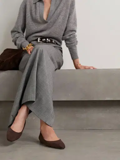 Manolo Blahnik Gelista Suede Ballet Flats | Thumbnail 2 Manolo Blahnik Gelista Suede Ballet Flats | Thumbnail 2