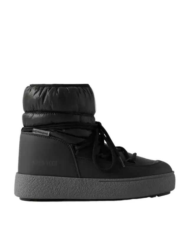 Moon Boot Ltrack Quilted Shell And Leather-like Snow Boots