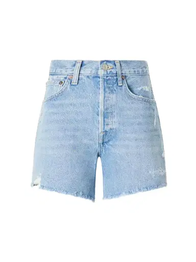 AGOLDE Parker Long Distressed Organic Denim Shorts | Thumbnail 1