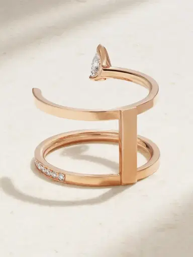Repossi Serti Sur Vide 18-karat Rose Gold Diamond Ring | Thumbnail 3 Repossi Serti Sur Vide 18-karat Rose Gold Diamond Ring | Thumbnail 3