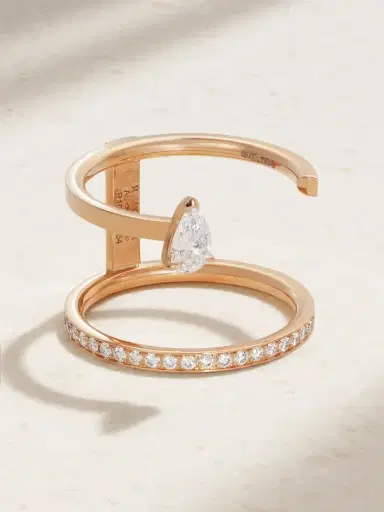 Repossi Serti Sur Vide 18-karat Rose Gold Diamond Ring | Thumbnail 1 Repossi Serti Sur Vide 18-karat Rose Gold Diamond Ring | Thumbnail 1