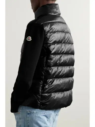 Moncler Ribbed Wool And Quilted Shell Down Jacket | Thumbnail 3 Moncler Ribbed Wool And Quilted Shell Down Jacket | Thumbnail 3