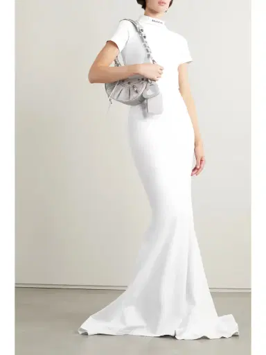 Balenciaga Embroidered Stretch-cotton Jersey Maxi Dress | Thumbnail 2