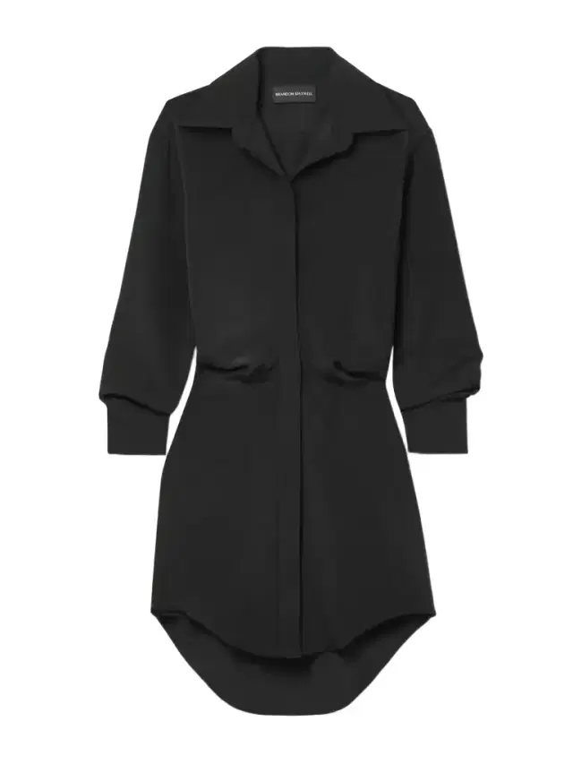 The Vera Silk-crepe Mini Shirt Dress