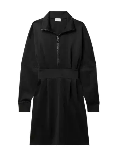 Moncler Pleated Ponte Mini Dress | Thumbnail 1