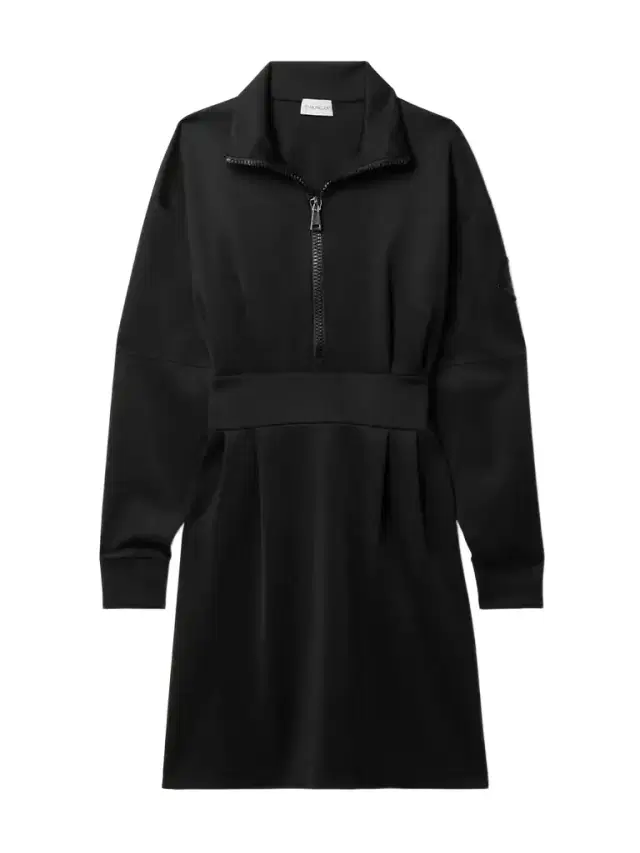 Moncler Pleated Ponte Mini Dress