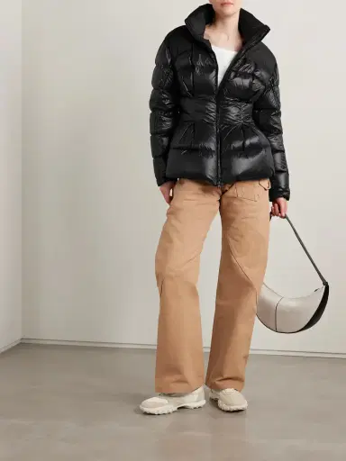 Moncler Appliquéd Quilted Padded Glossed-shell Down Jacket | Thumbnail 2