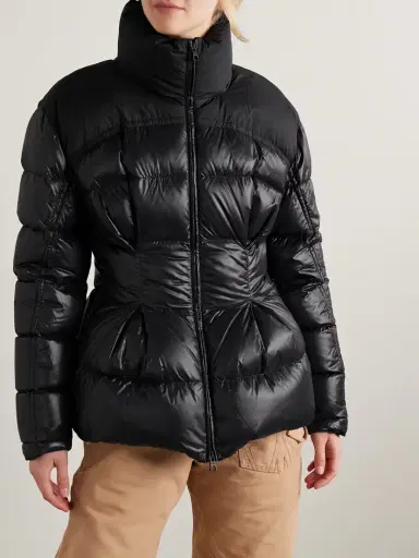 Moncler Appliquéd Quilted Padded Glossed-shell Down Jacket | Thumbnail 3