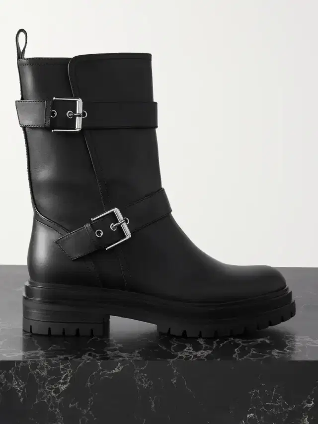 Buckled Leather Boots