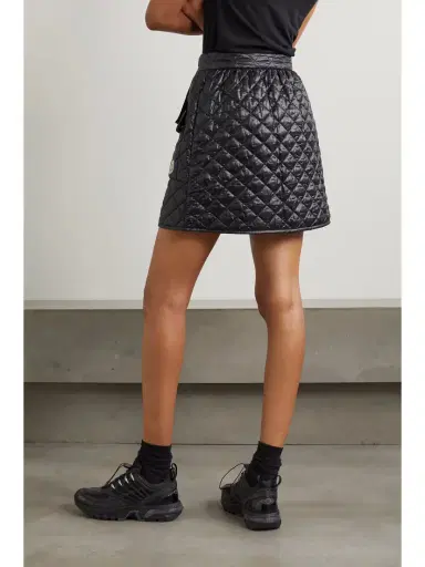 Moncler Quilted Padded Webbing-trimmed Shell Mini Skirt | Thumbnail 3 Moncler Quilted Padded Webbing-trimmed Shell Mini Skirt | Thumbnail 3