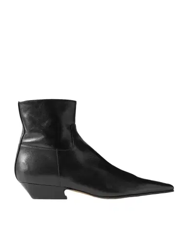Khaite Marfa Leather Ankle Boots | Thumbnail 1 Khaite Marfa Leather Ankle Boots | Thumbnail 1