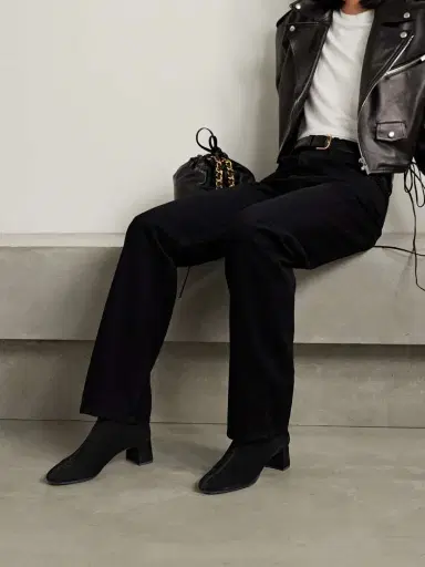 Aquazzura Saint Honoré 50 Buckled Suede Ankle Boots | Thumbnail 2 Aquazzura Saint Honoré 50 Buckled Suede Ankle Boots | Thumbnail 2