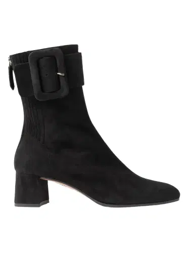 Aquazzura Saint Honoré 50 Buckled Suede Ankle Boots | Thumbnail 1 Aquazzura Saint Honoré 50 Buckled Suede Ankle Boots | Thumbnail 1