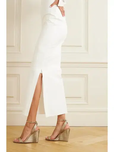 Aquazzura Wow 95 Metallic Leather Wedge Sandals | Thumbnail 2 Aquazzura Wow 95 Metallic Leather Wedge Sandals | Thumbnail 2
