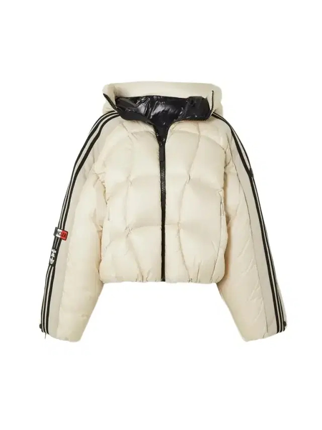 Moncler Genius + Adidas Originals Cropped Hooded Striped Quilted Shell Down Jacket