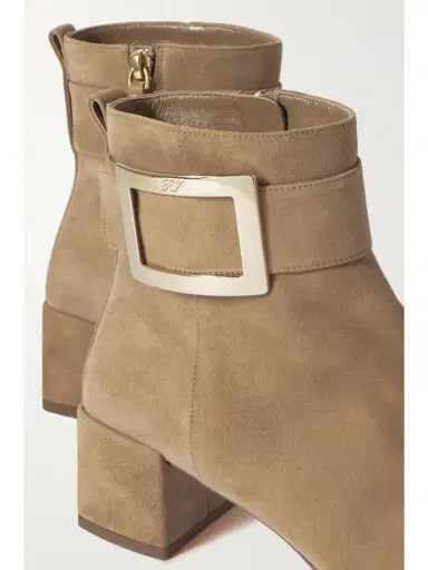 Roger Vivier So Vivier Buckled Suede Ankle Boots | Thumbnail 4 Roger Vivier So Vivier Buckled Suede Ankle Boots | Thumbnail 4