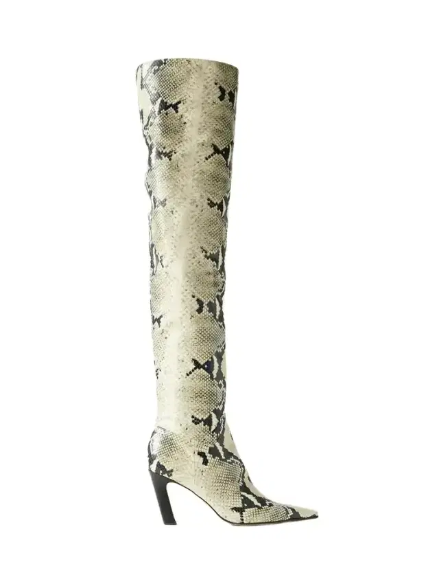 Marfa Snake-effect Leather Over-the-knee Boots