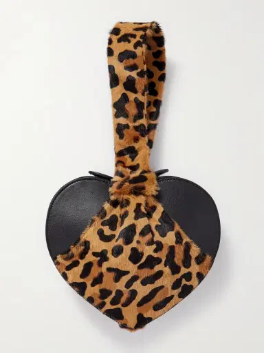 Alaïa Le Cache Coeur Leopard-print Pony Hair And Leather Clutch | Thumbnail 3