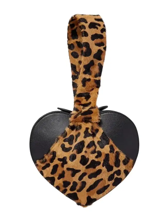Le Cache Coeur Leopard-print Pony Hair And Leather Clutch