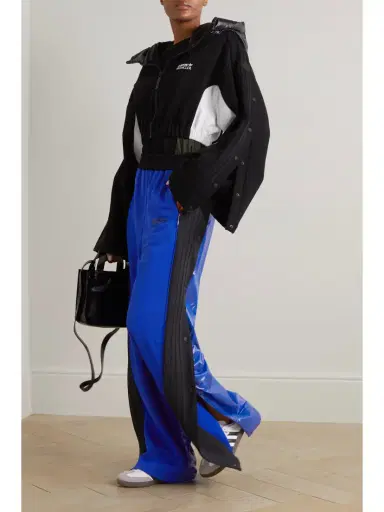 Moncler Genius + Adidas Originals Shell-trimmed Two-tone Jersey Wide-leg Track Pants | Thumbnail 2 Moncler Genius + Adidas Originals Shell-trimmed Two-tone Jersey Wide-leg Track Pants | Thumbnail 2