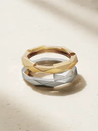 Gucci Link To Love 18-karat White And Yellow Gold Ring | Thumbnail 1 Gucci Link To Love 18-karat White And Yellow Gold Ring | Thumbnail 1