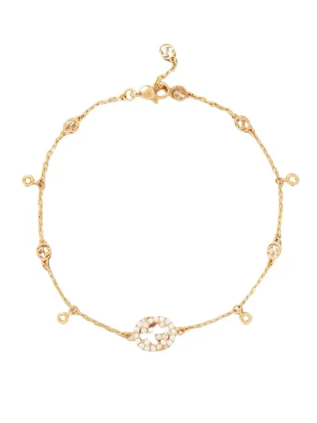Interlocking G 18-karat Rose Gold Diamond Bracelet
