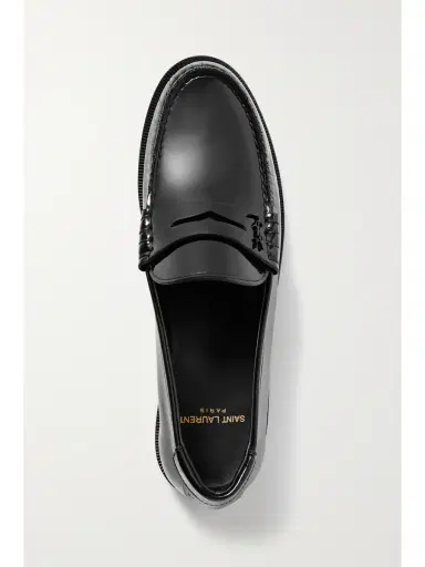 SAINT LAURENT Le Loafer Logo-embellished Patent-leather Loafers | Thumbnail 5