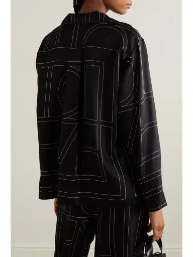 TOTEME Embroidered Silk-twill Shirt | Thumbnail 3 TOTEME Embroidered Silk-twill Shirt | Thumbnail 3